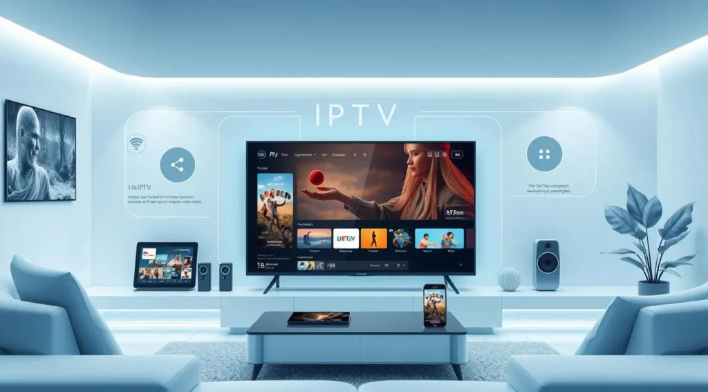 Collage of logos from popular IPTV providers available in Germany.