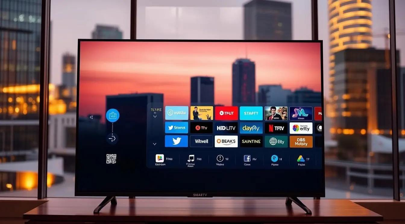 Smart IPTV App auf einem Smart TV mit deutscher Benutzeroberfläche