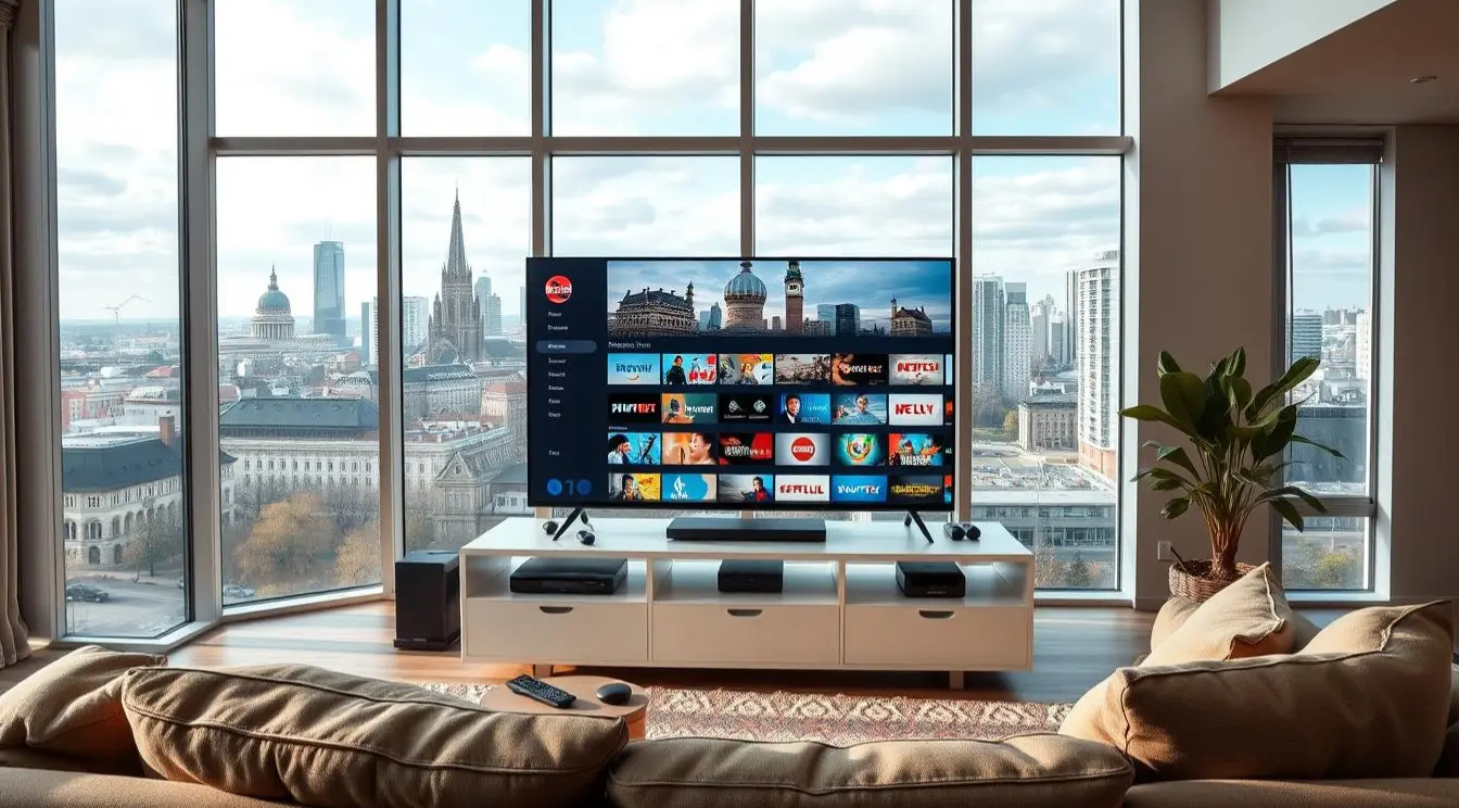 „Germany IPTV Streaming auf Smart TV mit deutscher Benutzeroberfläche“