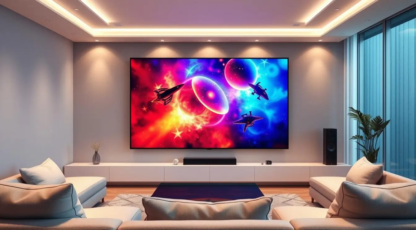 Modern IPTV 4K streaming on a smart TV in Germany
