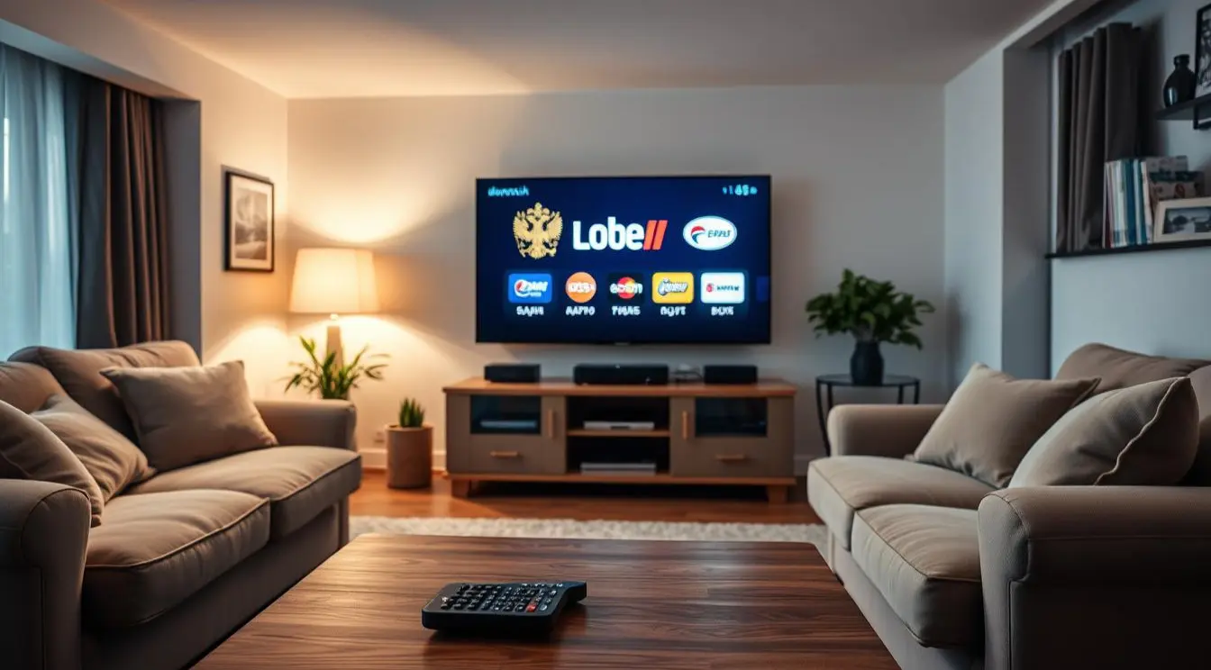 Russische Sender IPTV auf einem Fernseher in Deutschland